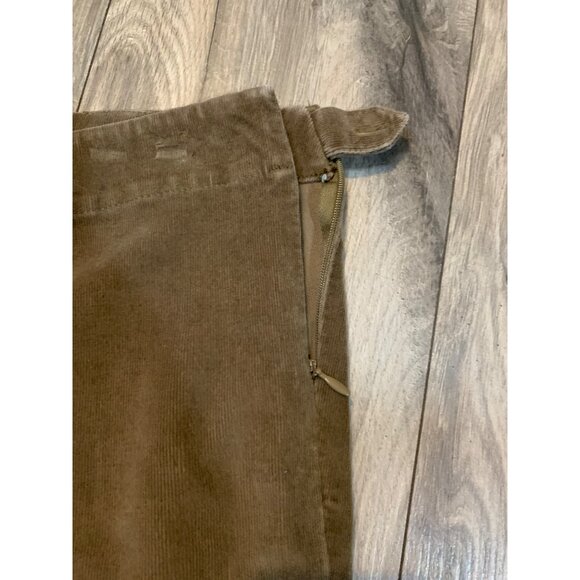 J Jill Woman’s 12 PET Brown Corduroy Pants Side Zip Button Ankle Casual Straight - Picture 5 of 10
